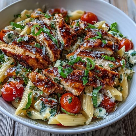 Pollo Bruschetta con Pasta Italiana