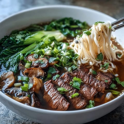 Diners cook beef, noodles, and veggies at the table in the bubbling Asian Hot Pot Noodle Feast.