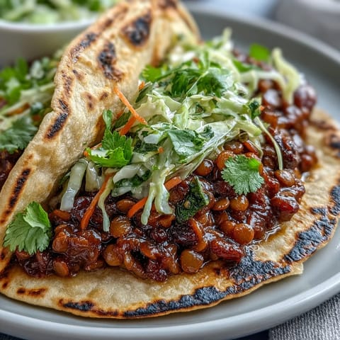 Vegan BBQ Lentil Tacos