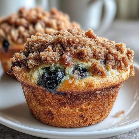 Muffins limón arándanos masa madre