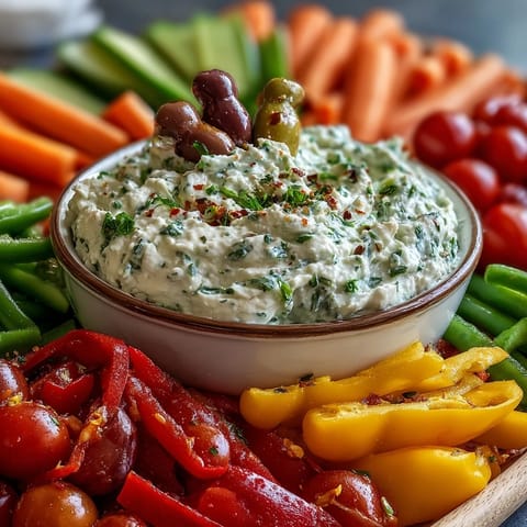Bandeja verduras ranch hummus