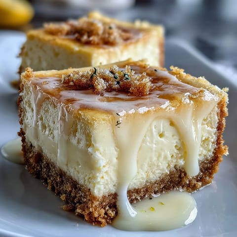 Deliciosos barritas de cheesecake de Limoncello con corteza de galletas de limón, perfectas para refrescar el verano.