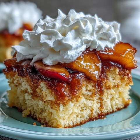 Brown Butter Peach Cornbread Shortcake: migas doradas, melocotones jugosos, crema batida.