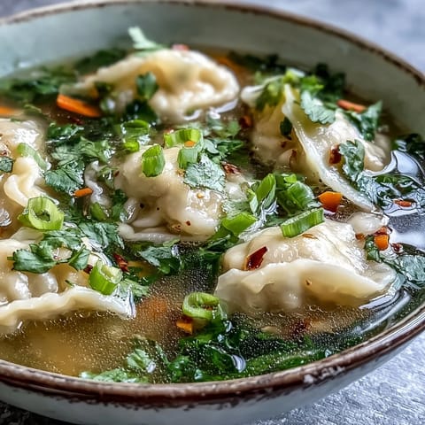 Sopa reconfortante de albóndigas de col con sabrosas albóndigas de cerdo.