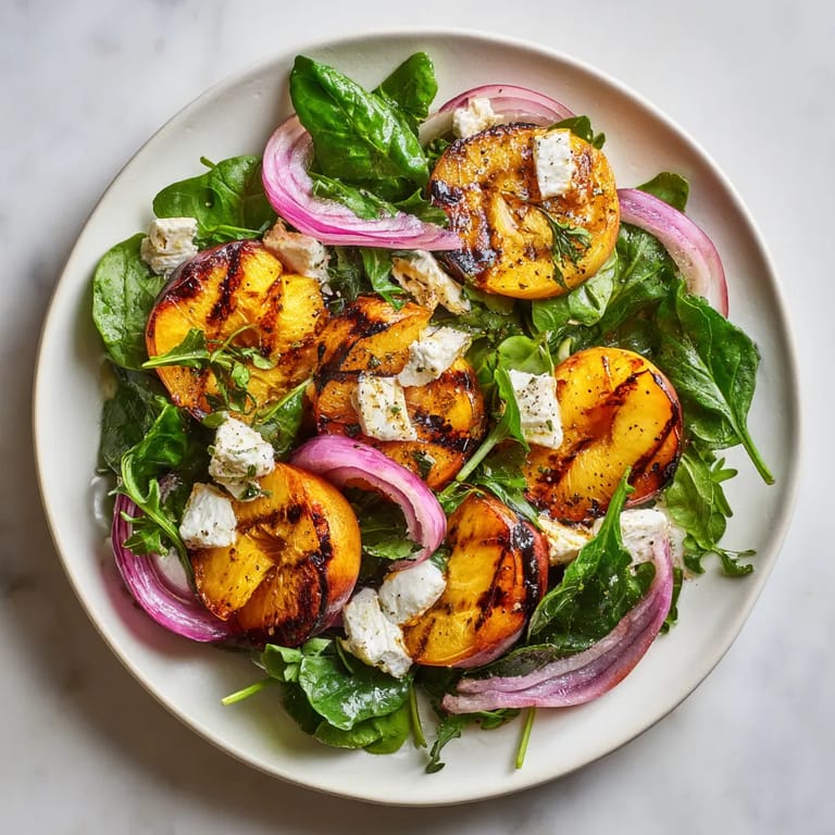 Ensalada de manzana asada con queso de cabra.
