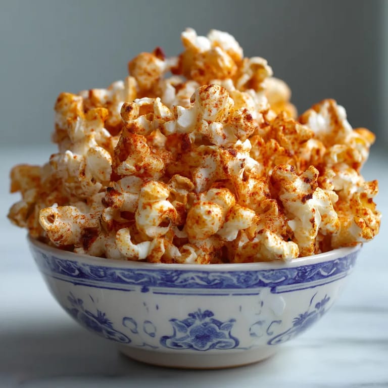 Un bol de popcorn con pimentón.