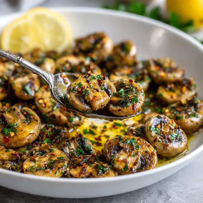 Setas al Ajillo (Garlic Mushrooms) en un plato.