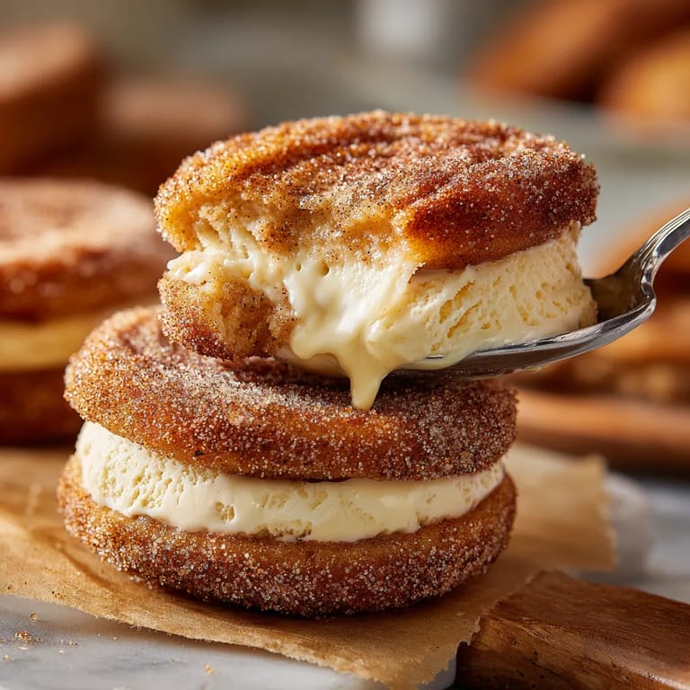 Churro Ice Cream Sandwiches.