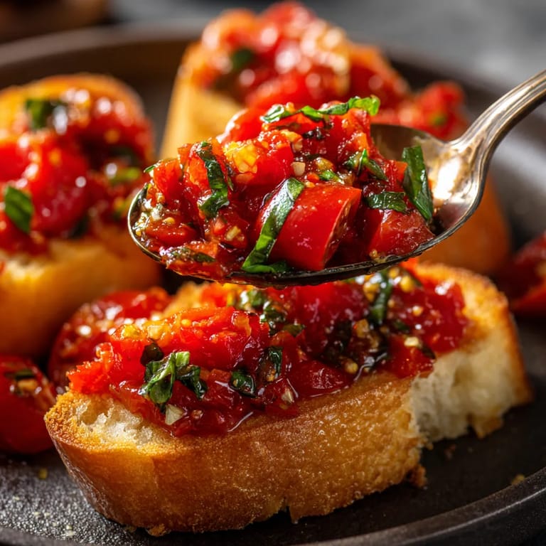 Tomato basil bruschetta.