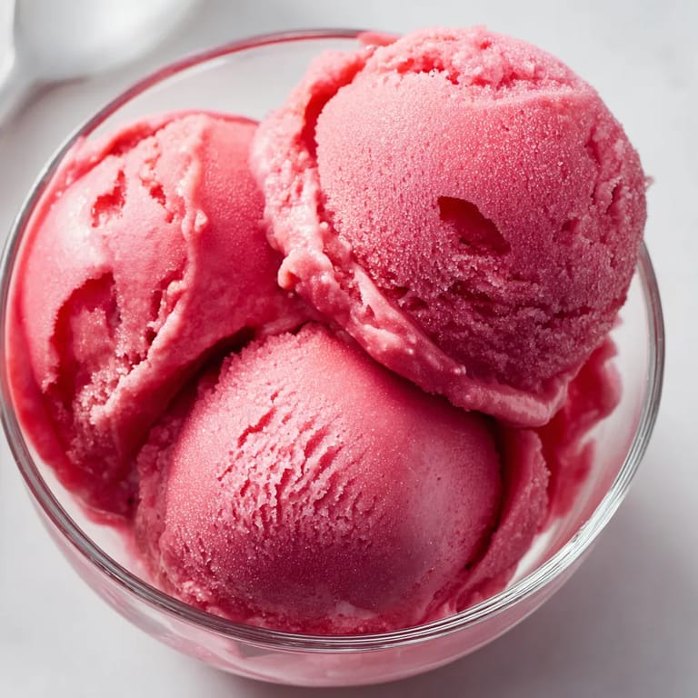 Un bol de sorbet pink.