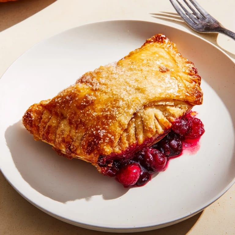 Empanadas crujientes de arándano, doradas y listas para disfrutar calientes.