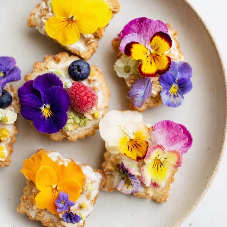 This Spring Flower Dessert Tray features shortbread cookies, mini cakes, and parfaits, perfect for a gathering.