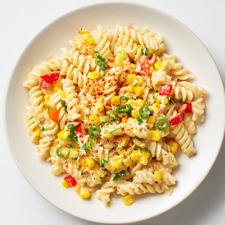 Bright and colorful One-Pot Mexican Street Corn Pasta, perfect for a quick, easy dinner.