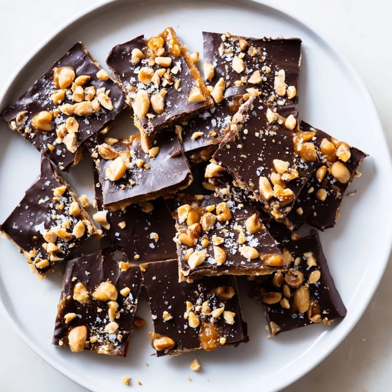 This Date Bark Snickers-Style features a beautiful chocolate coating and crunchy peanuts; a perfect dessert picture.