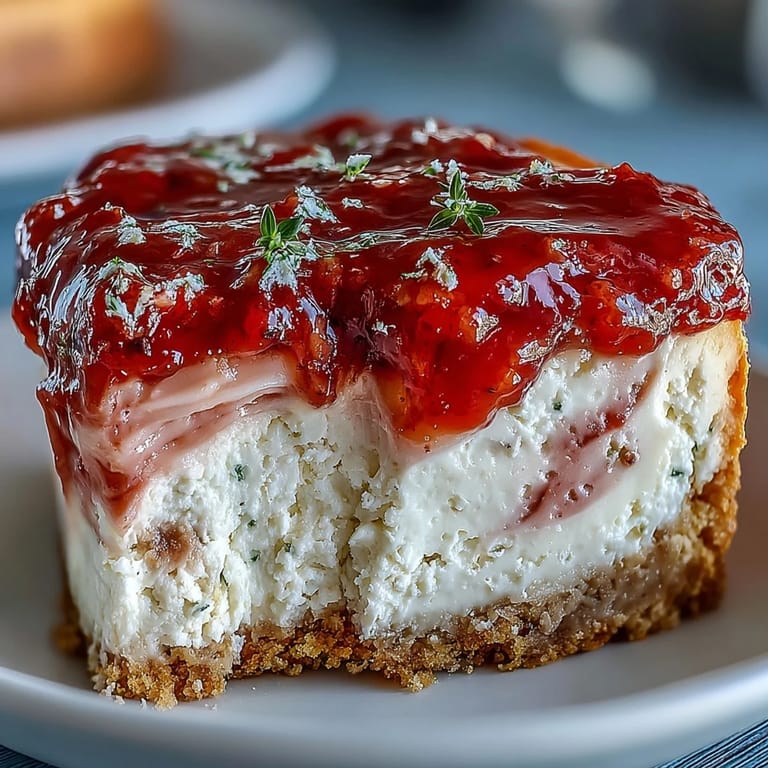 Delicioso pastel de queso horneado al horno con un acabado dorado y frescos cortes de guayaba para decorar.