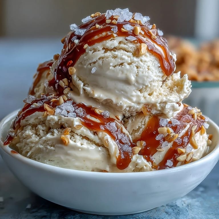 3. Velvety tahini ice cream featuring rich, roasted sesame notes, perfectly balanced with sticky dates and a sprinkle of sea salt.