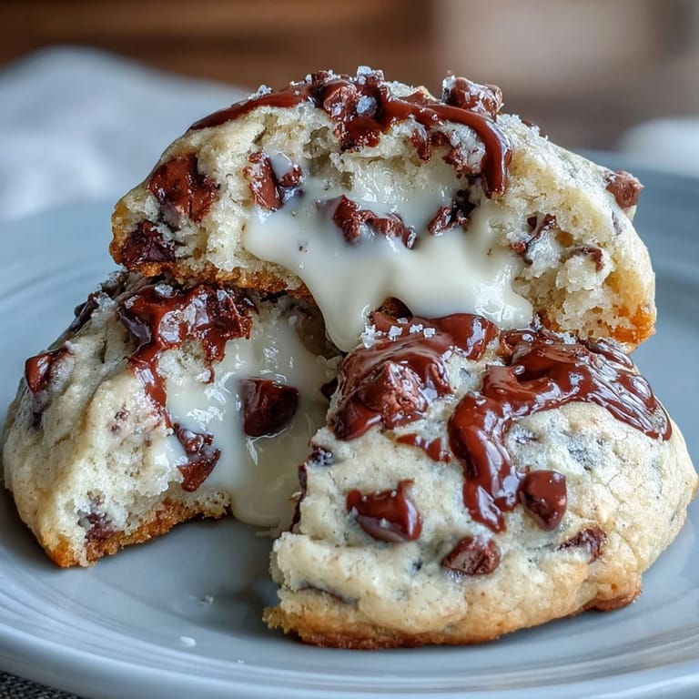 Galletas caseras de queso cottage con chispas de chocolate, tiernas y con un toque ligeramente ácido.