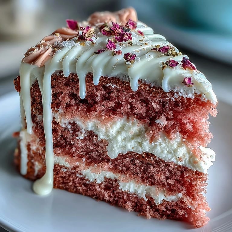 Delicioso pastel rosado con cobertura dorada brillante, perfecto para evento nupcial sofisticado.