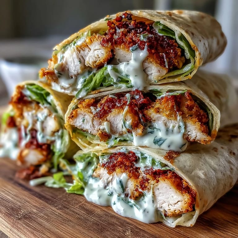 Generosos tacos crujientes de pollo César, llenos de aderezo cremoso y lechuga.