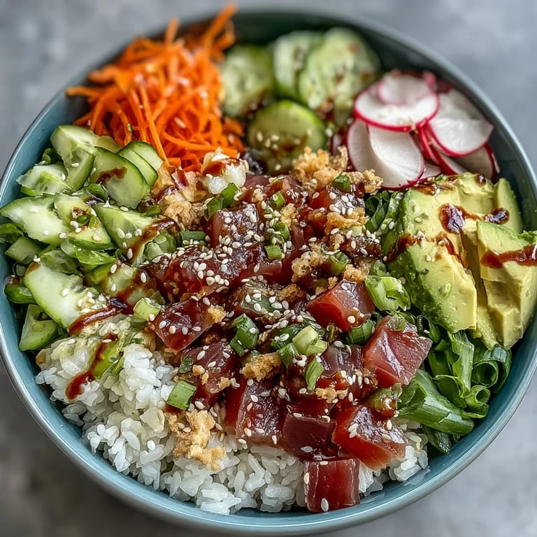 Disfruta de este rápido tazón de atún en lata, perfecto para un almuerzo casero.