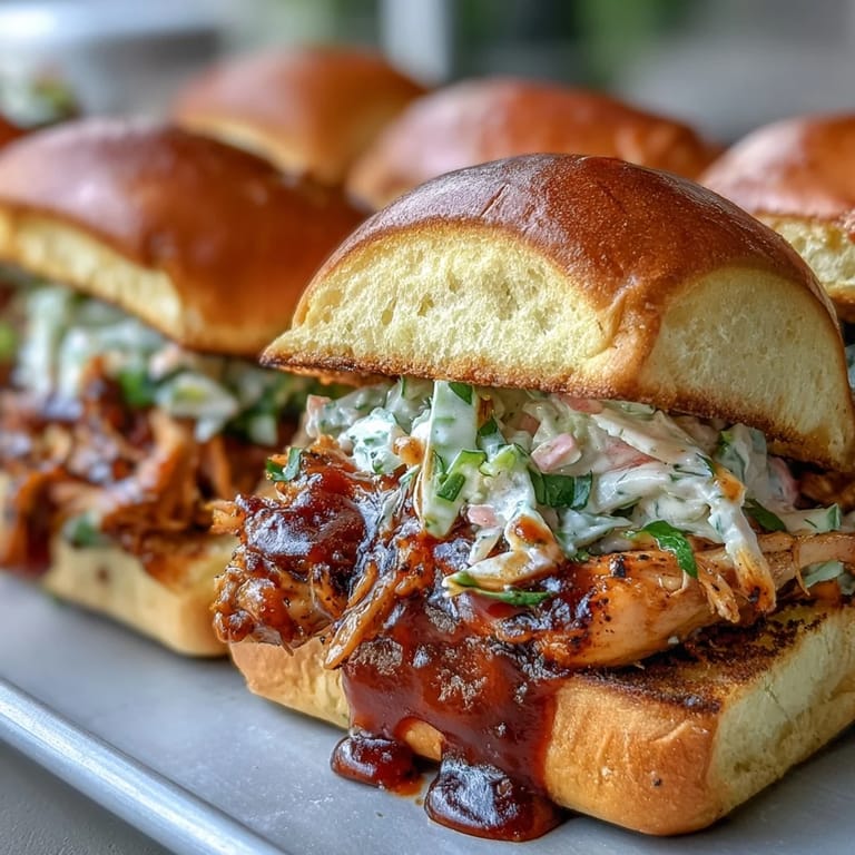 Sabor dulce y ahumado: sliders de pollo a la barbacoa de melocotón con miel.
