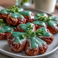Galletas de azúcar con forma de trébol y glaseado real verde, perfectas para celebrar el Día de San Patricio.